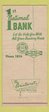 Matchbook Cover - 1st National Bank Pierre SD WEAR 30 Strike