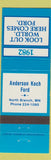 Matchbook Cover - 1982 Ford Anderson Koch North Branch MN