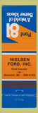 Matchbook Cover - 1981 Ford Nielsen Bloomer WI