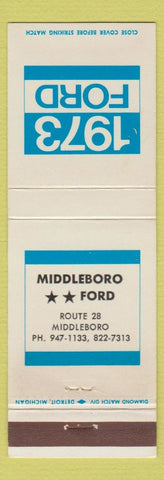 Matchbook Cover - 1973 Ford Middleboro MA