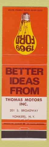 Matchbook Cover - 1969 Ford Thomas Motors Yonkers NY