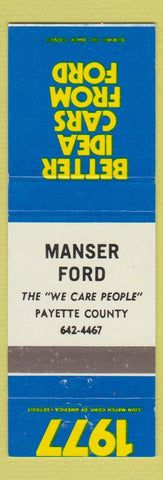 Matchbook Cover - 1977 Manser Ford Payette County ID