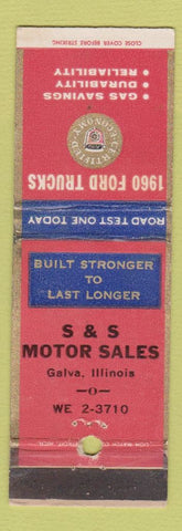 Matchbook Cover - 1960 Ford Trucks Galvin IL WEAR