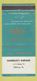 Matchbook Cover - 1958 ford Harbold's Garage Dillsburg PA WORN 30 Strike