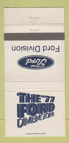 Matchbook Cover - 1977 Ford Dimension Motors WEAR 30 Strike