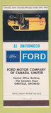 Matchbook Cover - 1972 Ford Econoline Oakville ON 30 Strike