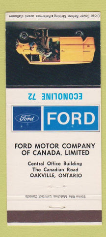 Matchbook Cover - 1972 Ford Econoline Oakville ON 30 Strike