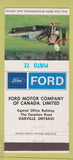 Matchbook Cover - 1972 Ford Pinto Oakville ON 30 Strike