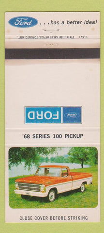 Matchbook Cover - 1968 Ford Pickup Canada WEAR 30 Strike