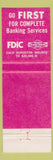 Matchbook Cover - 1st National Bank Homestead Princeton Naranja NJ WEAR
