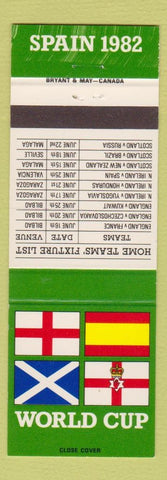 Matchbook Cover - 1982 World Cup Soccer Spain