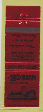 Matchbook Cover - Red Barn Restaurant Greenfield MO WEAR