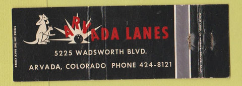 Matchbook Cover - Arvada Lanes Bowling Colorado WEAR Full Length