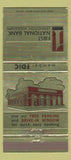 Matchbook Cover - 1st National Bank Lexington MS 30 Strike