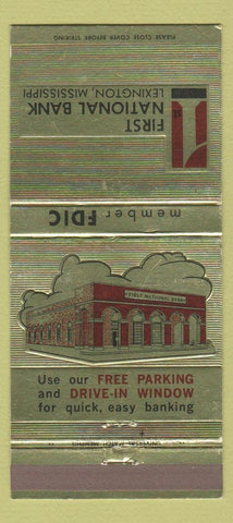 Matchbook Cover - 1st National Bank Lexington MS 30 Strike