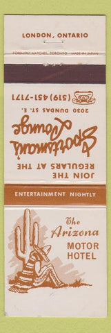 Matchbook Cover - Arizona Motor Hotel London ON cactus