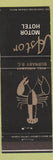 Matchbook Cover - Astor Motor Hotel Burnaby BC MISCUT
