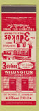 Matchbook Cover - 3 Dukes Restaurant Wellington House London ON