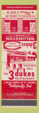 Matchbook Cover - 3 Dukes Restaurant Wellington House London ON