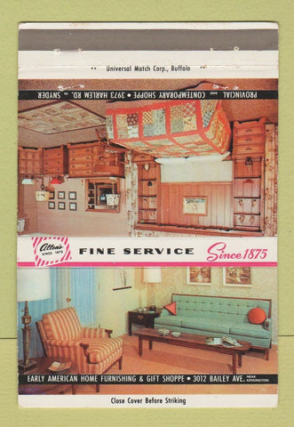 Matchbook Cover - Atlas Furniture Buffalo NY 40 Strike