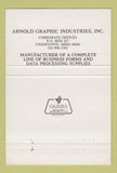 Matchbook Cover - Arnold Graphic Industries Cincinnati OH 40 Strike