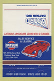 Matchbook Cover - Astro Datsun Cars Flushing NY 40 Strike