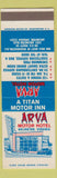 Matchbook Cover - Arva Motor Hotel Arlington VA SAMPLE