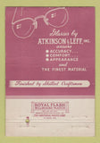 Matchbook Cover - Atkinson Leff Optical Buffalo NY 40 Strike