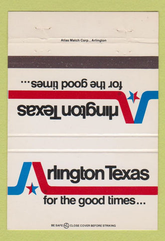 Matchbook Cover - Arlington TX Tourism Six Flags WEAR 40 Strike