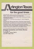 Matchbook Cover - Arlington TX Tourism Six Flags WEAR 40 Strike