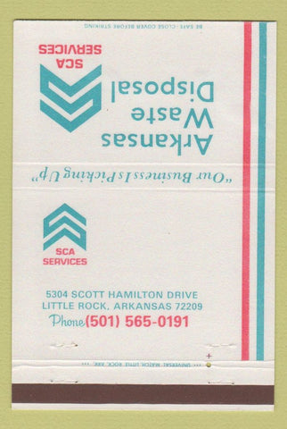 Matchbook Cover - Arkansas Waste Disposal Little Rock AR WEAR 40 Strike