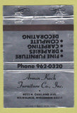 Matchbook Cover - Armin Koch Furniture Milwaukee WI WEAR 40 Strike