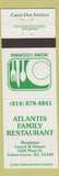 Matchbook Cover - Atlantis Family Restaurant Union Grove WI