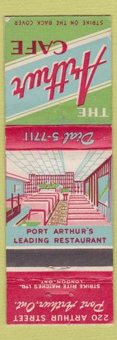 Matchbook Cover - Arthur Cafe Port Arthur ON