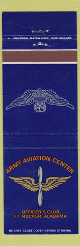 Matchbook Cover - Army Aviation Center Fort Rucker AL
