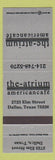Matchbook Cover - Atrium American Cafe Dallas TX