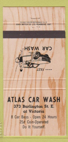 Matchbook Cover - Atlas Car Wash Canada 30 Strike