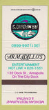 Matchbook Cover - Armadillo's Chille Chomper Mexican Annapolis MD 30 Strike