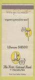 Matchbook Cover - 1st Plan National Bank Philadelphia PA WEAR 30 Strike