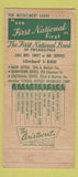 Matchbook Cover - 1st Plan National Bank Philadelphia PA WEAR 30 Strike