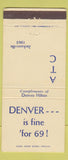 Matchbook Cover - ATC Denver Colorado Jacksonville FL WEAR 30 Strike