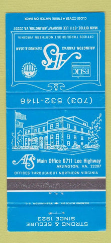Matchbook Cover - Arlington Fairfax Savings and Loan VA 30 Strike