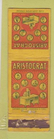 Matchbook Cover - Aristocrat J Kinderman Sons Philadelphia PA made in Japan WORN
