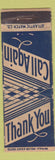 Matchbook Cover - Atlantic Match Thank You WEAR