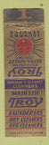 Matchbook Cover - Troy Laundry WORN Midget