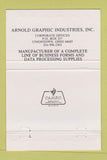 Matchbook Cover - Arnold Graphic Industries Cincinnati OH 40 Strike