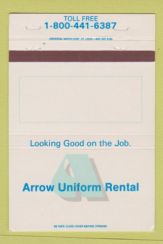 Matchbook Cover - Arrow Uniform Rentals  40 Strike