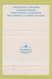 Matchbook Cover - Arrow Uniform Rentals  40 Strike