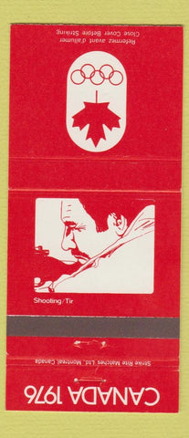 Matchbook Cover - 1976 Olympics Canada Shooting  30 Strike