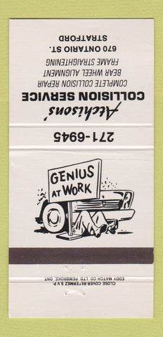 Matchbook Cover - Atchison's Collision Body Work Stratford ON 30 Strike